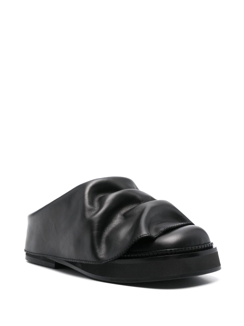 Mini Robin Suede Sabot Mules Black
