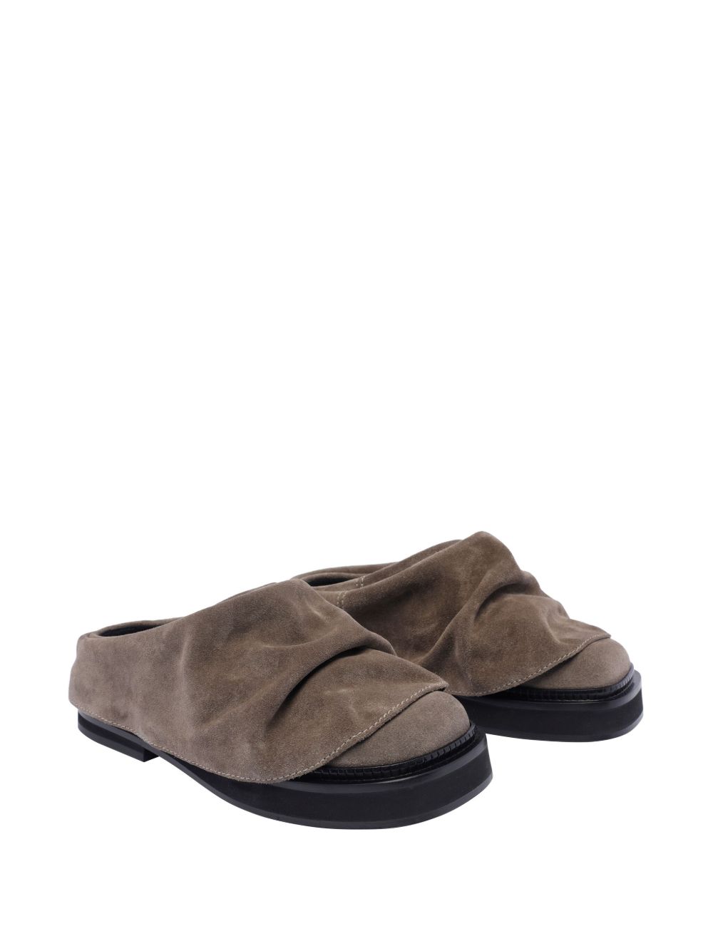 Mini Robin Suede Sabot Mules Beige