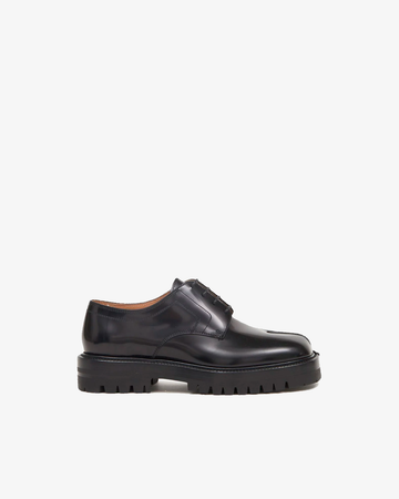 Tabi Toe Lace Up Shoes Black