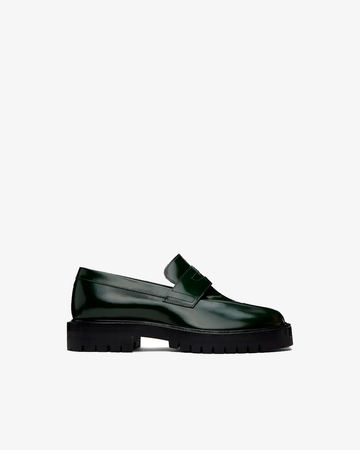 Tabi Split-Toe Loafers Green