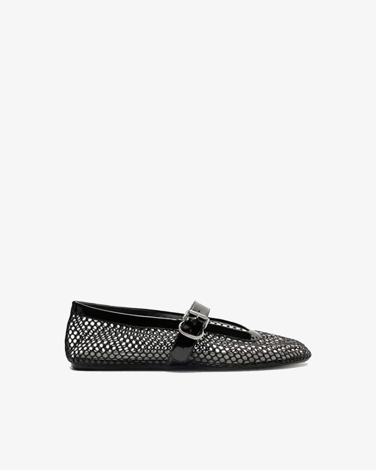 Mary Jane Mesh Flats Black