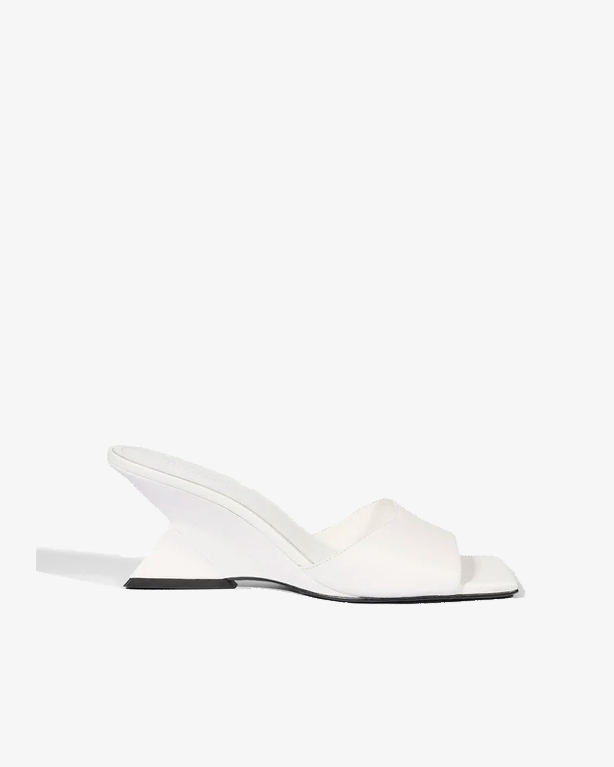 Abbie Sculpt Mule Sandals White