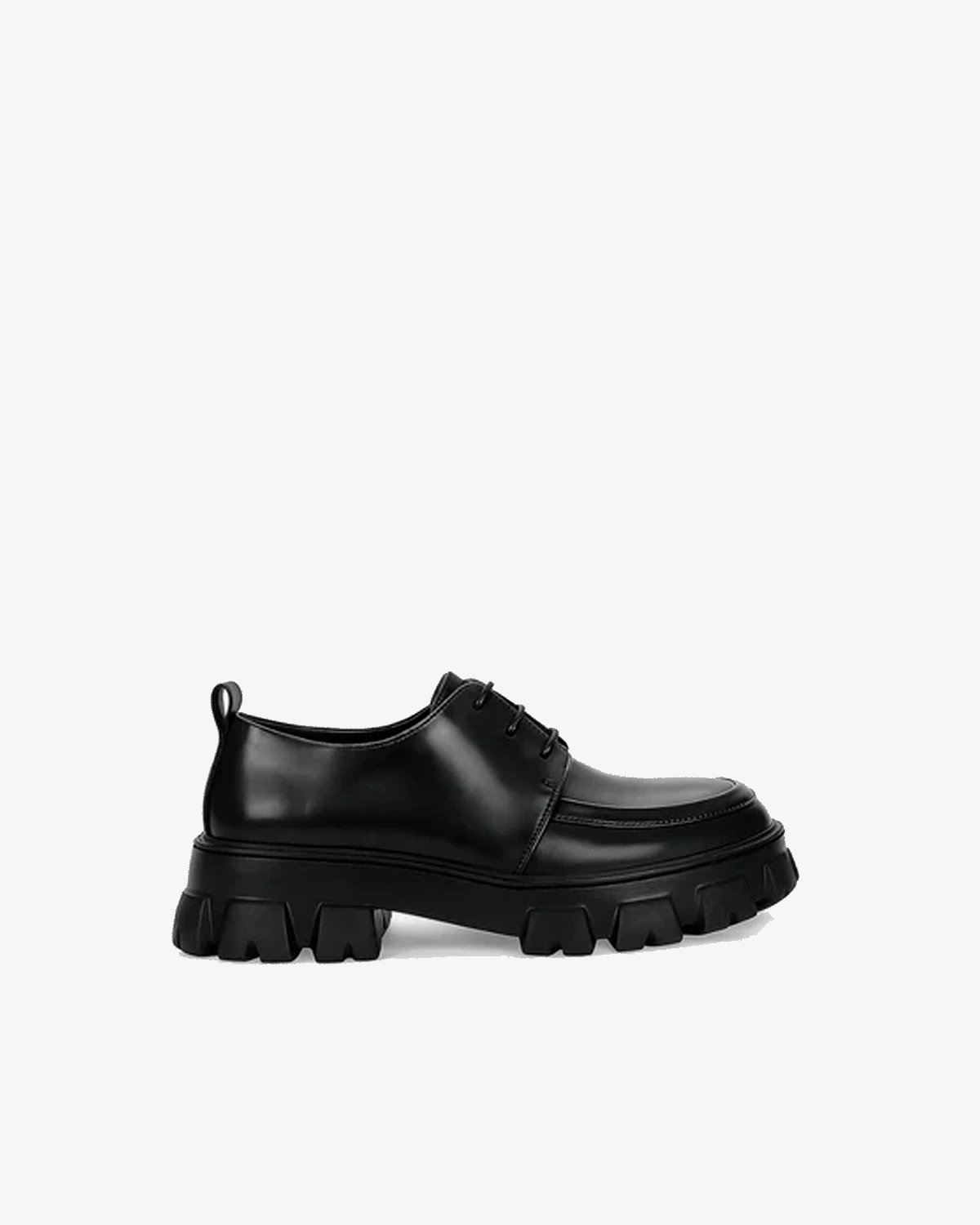 Lace Up Chunky Loafer Black